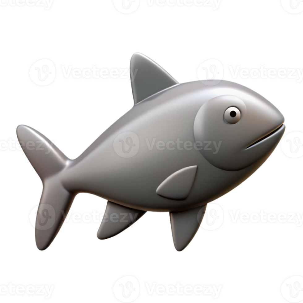 whimsical vibrant Minimal illustration of a fish. Clean lines, flat color, with Scalable Design. crisp png
