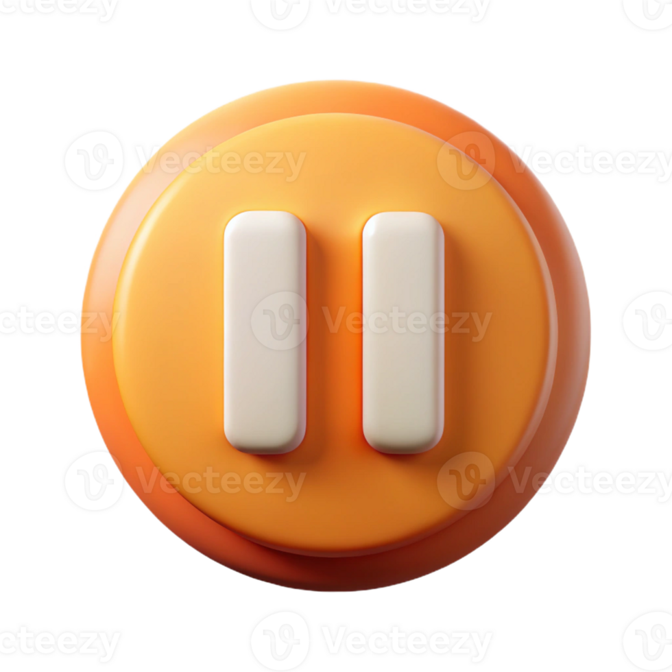 stunning standout Pause button icon. Two vertical bars. Crisp edges, flat color with Scalable Design. png