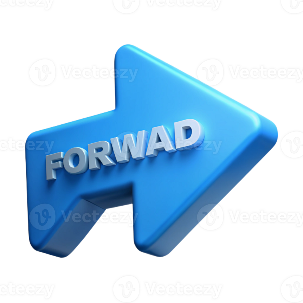 signature avant-garde Minimal, scalable FORWARD arrow. Clean lines with Scalable Design. detailed png