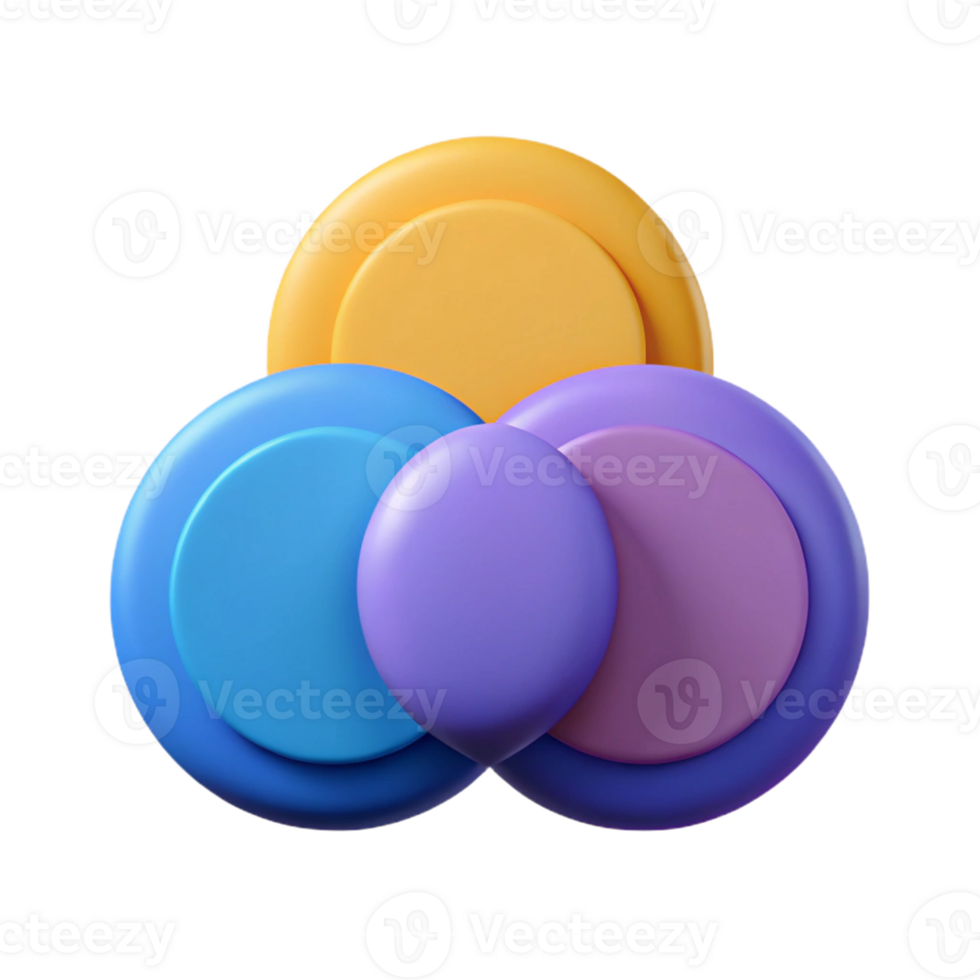 majestic reflective gothic Symmetrical arrangement of three circles. Minimal design, flat color with Scalable Design. gallery standard png