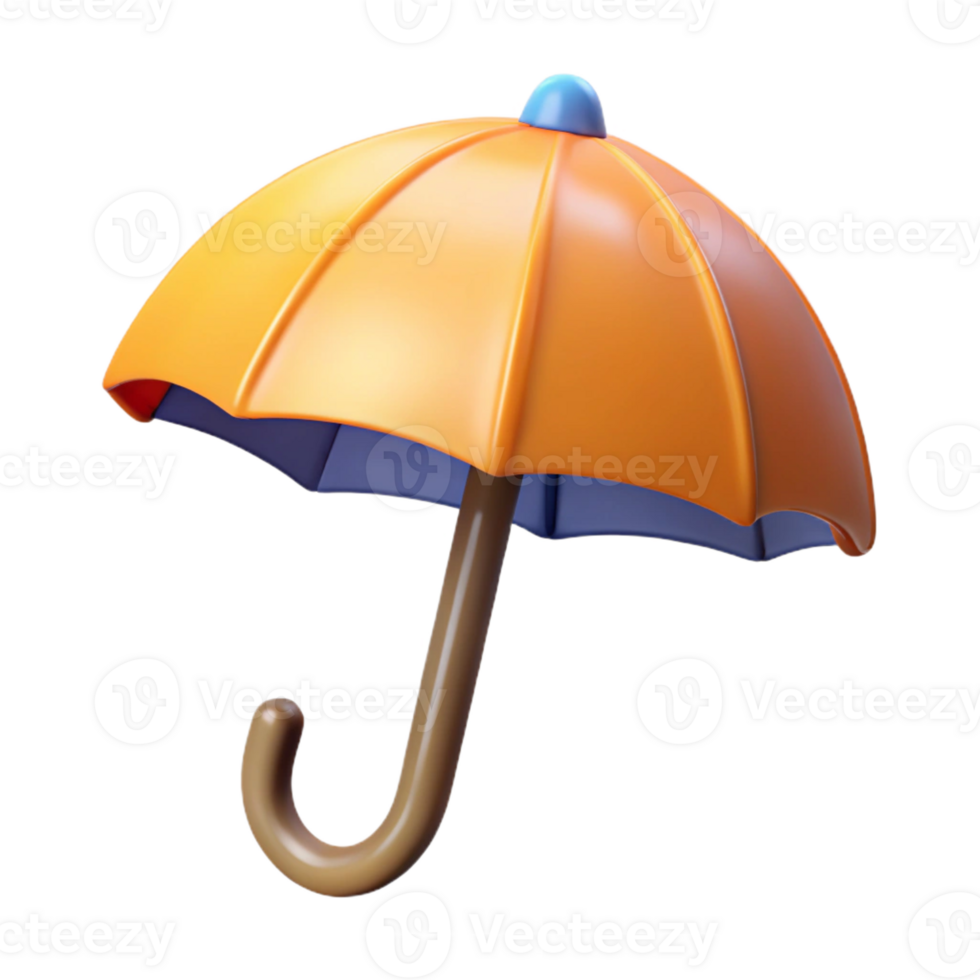 notable nordic Stylized umbrella with a curved handle. Clean lines, flat color, with Scalable Design. high quality png