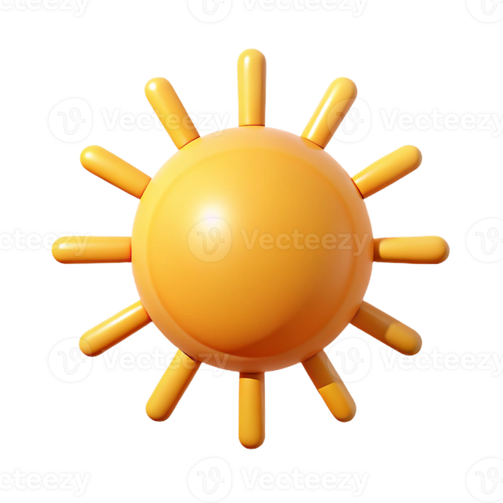 romantic wonderful Symmetrical sun icon. Crisp edges, flat color, clean lines with Scalable Design. top-tier png