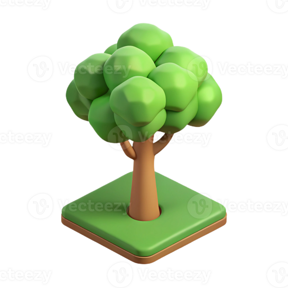 picturesque classic Single-weight stroke isometric tree with Scalable Design. ultra HD png