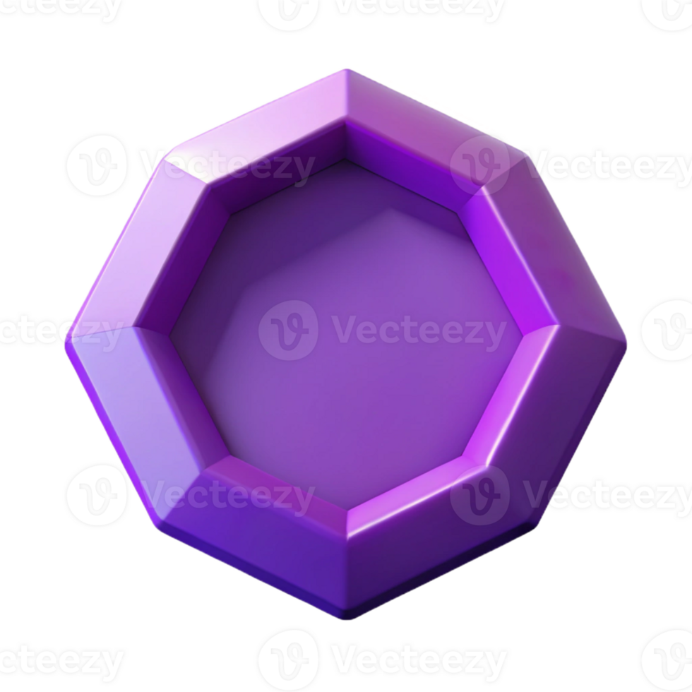 majestic inspired Symmetrical, octagonal shape. Crisp edges, purple flat color. Clean lines, with Scalable Design. png