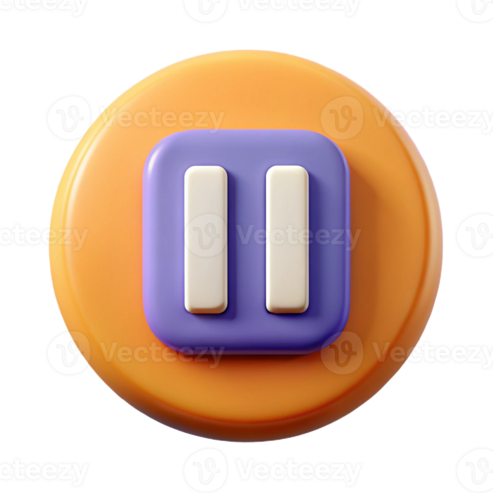 sumptuous peaceful artistic Crisp edges, flat color PAUSE icon. Minimal design with Scalable Design. authentic png