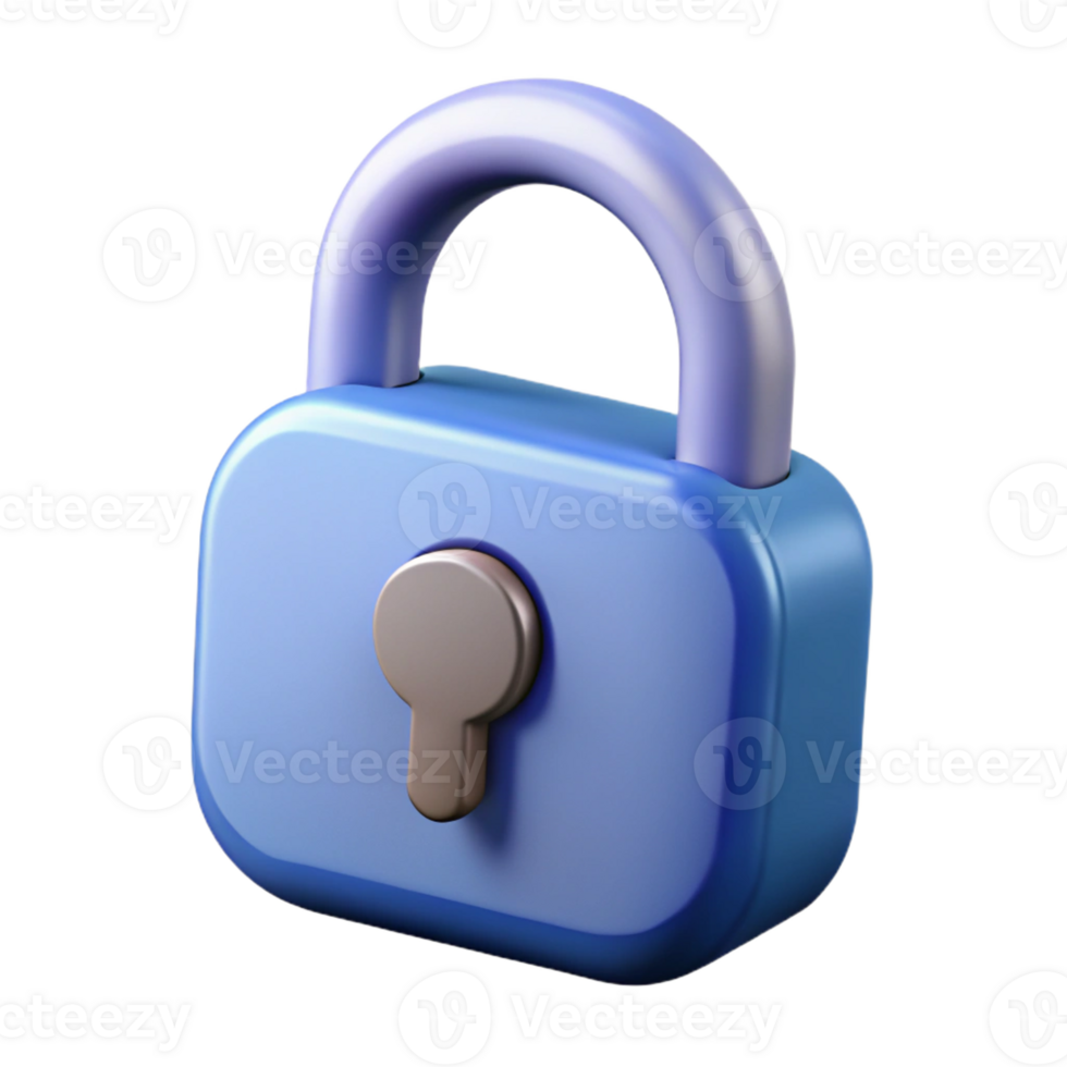 remarkable modern Scalable, flat color illustration of a lock. Crisp edges, single-weight stroke with Scalable Design. flawless png