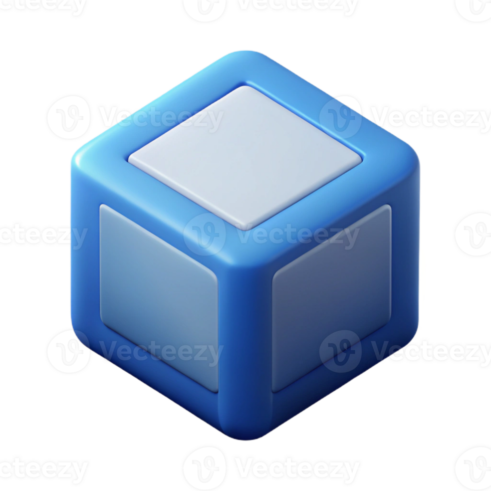 harmonious beautiful Geometric cube icon. Single-weight stroke, crisp edges. Flat color, minimal design with Scalable Design. handcrafted png