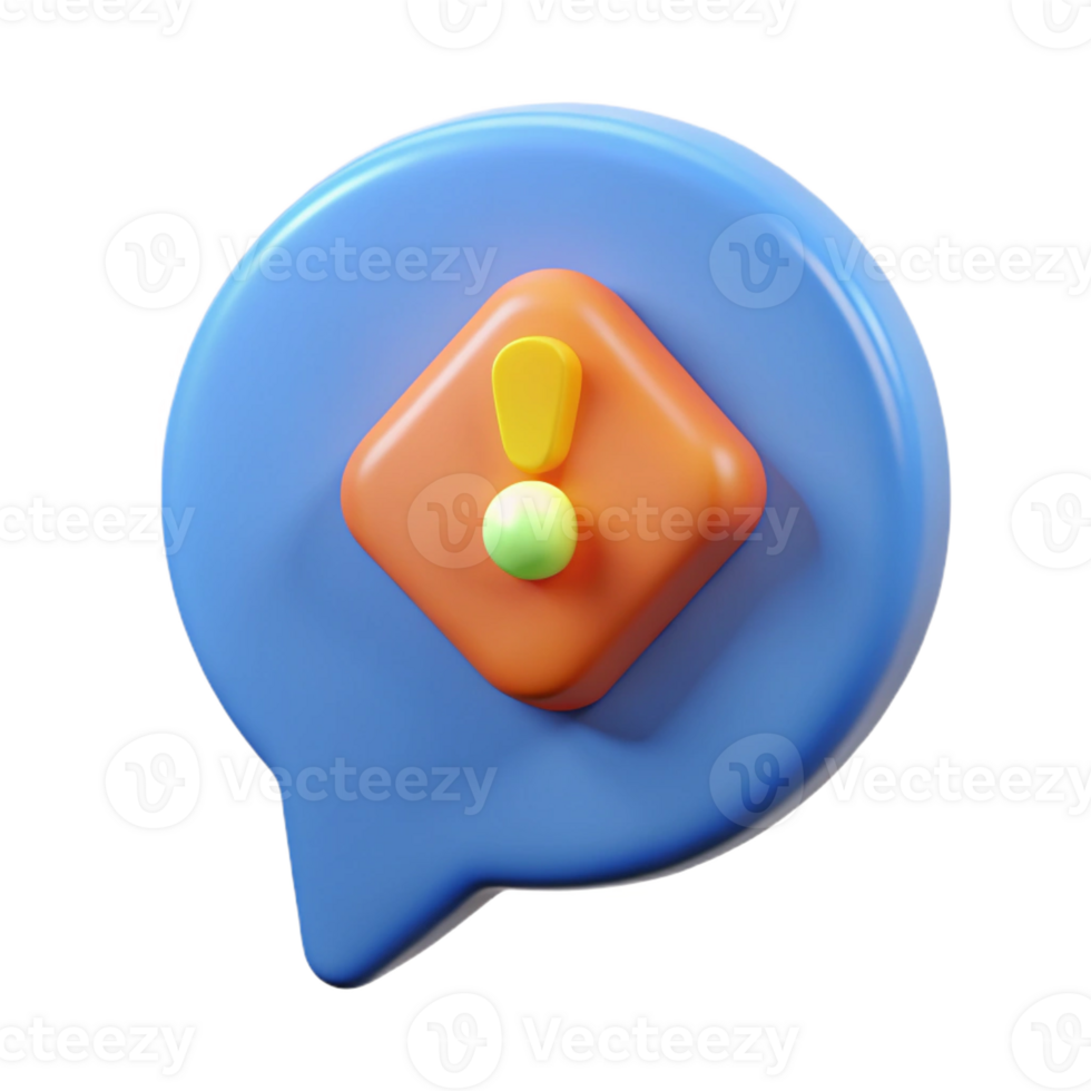 serene standout Speech bubble badge with an exclamation mark. Crisp edges, single-weight stroke, with Scalable Design. png