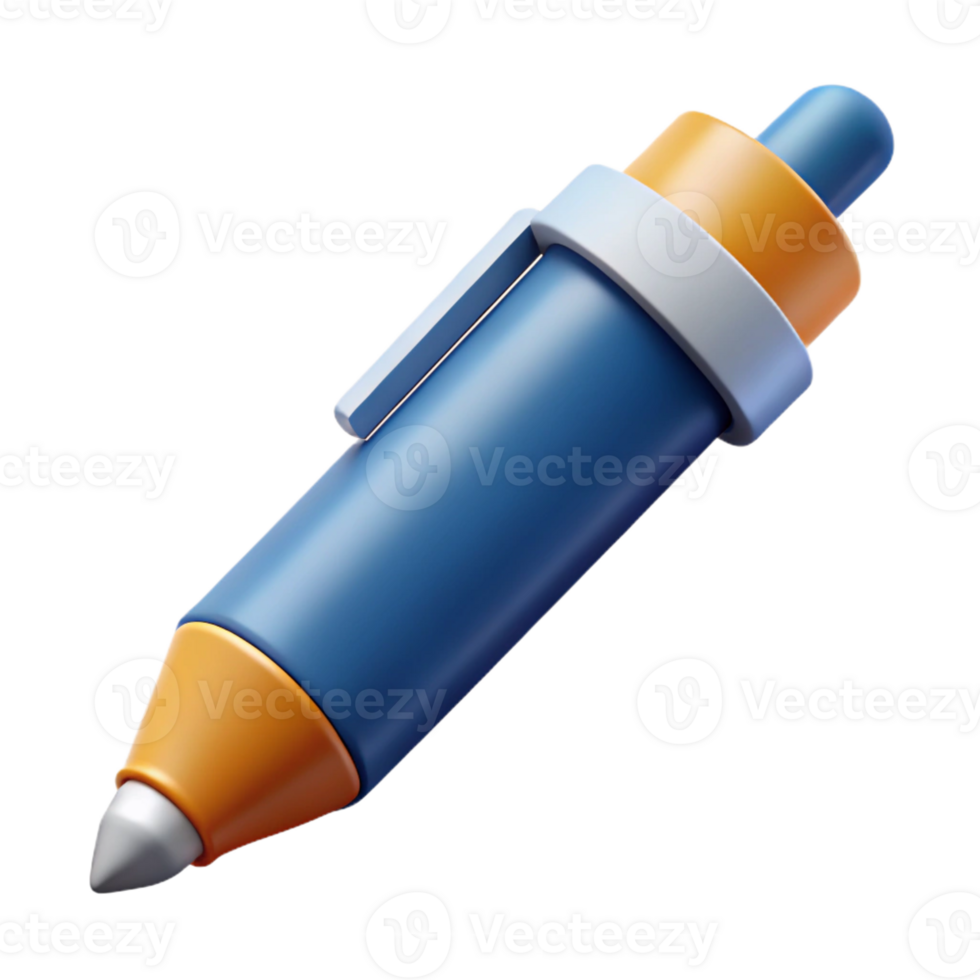 remarkable mid-century Exploded view of a mechanical pencil. Flat color, single-weight stroke, crisp edges with Scalable Design. precision png