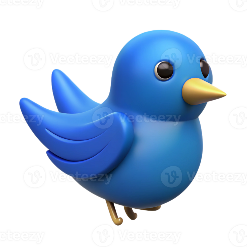 majestic dramatic art deco Bird character with a rounded body and pointed wings. Flat blue color, minimal design with Scalable Design. authentic png