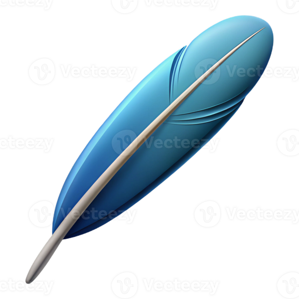 picturesque elegant Crisp edges outline of a feather. Clean lines, minimal design, flat color with Scalable Design. artisan png