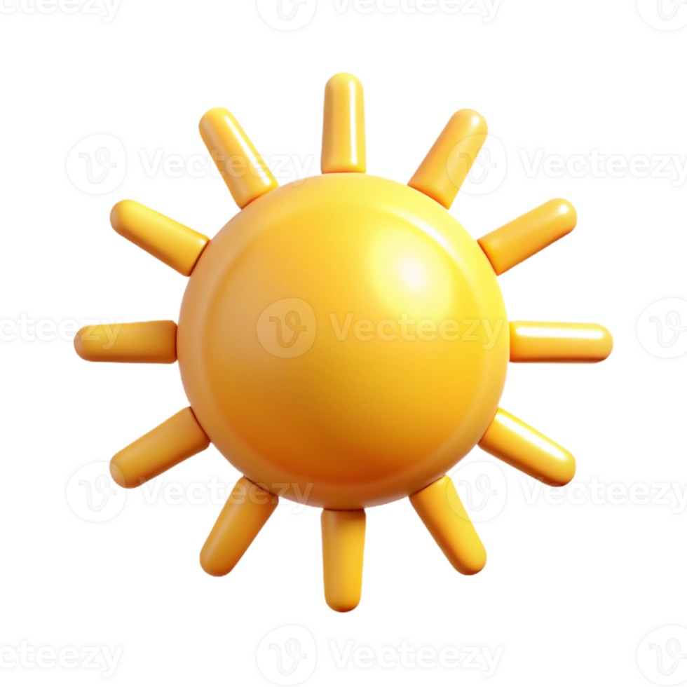 pristine mid-century Flat color monoline sun. Clean lines, crisp edges, symmetrical with Scalable Design. ultra HD png