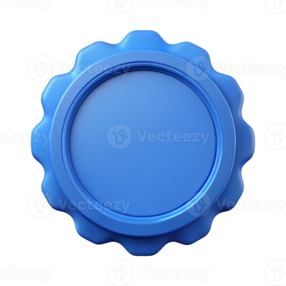 spectacular iconic Circular badge, clean lines, minimal design, flat blue color, crisp edges with Scalable Design. png