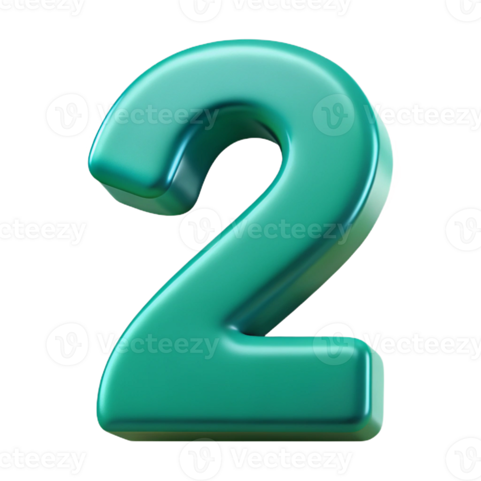 dreamy serene Crisp edges, flat color numeral in teal. Symmetrical, with Scalable Design. sharp png