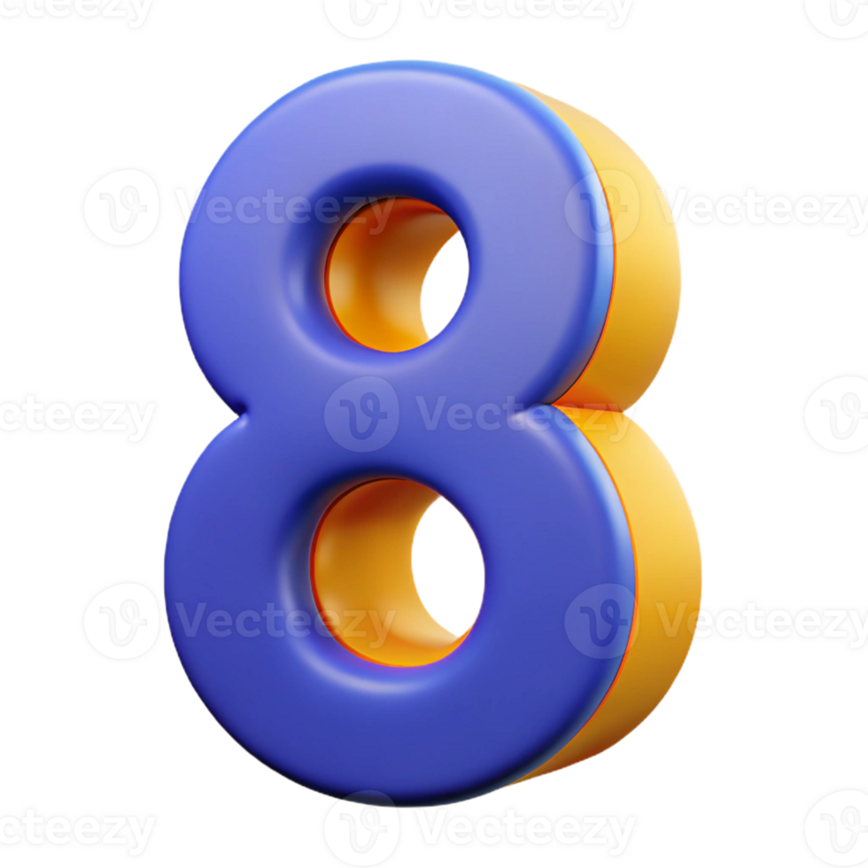 captivating memorable Overlapping circles forming the number . Crisp edges, with Scalable Design. png