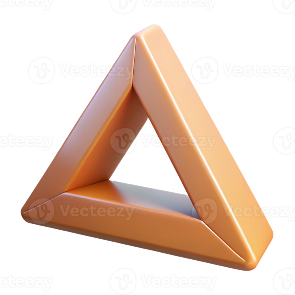 striking impressionist Geometric symbol of stability. A triangle. Flat color. Clean lines. Minimal with Scalable Design. flawless png
