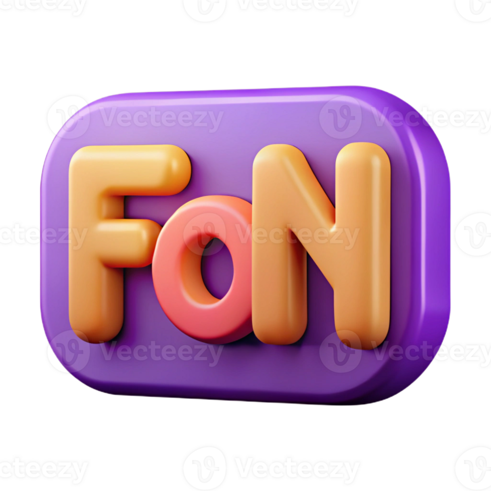 dreamy stunning The word FONT with rounded corners. Flat color, single-weight stroke with Scalable Design. 8K png