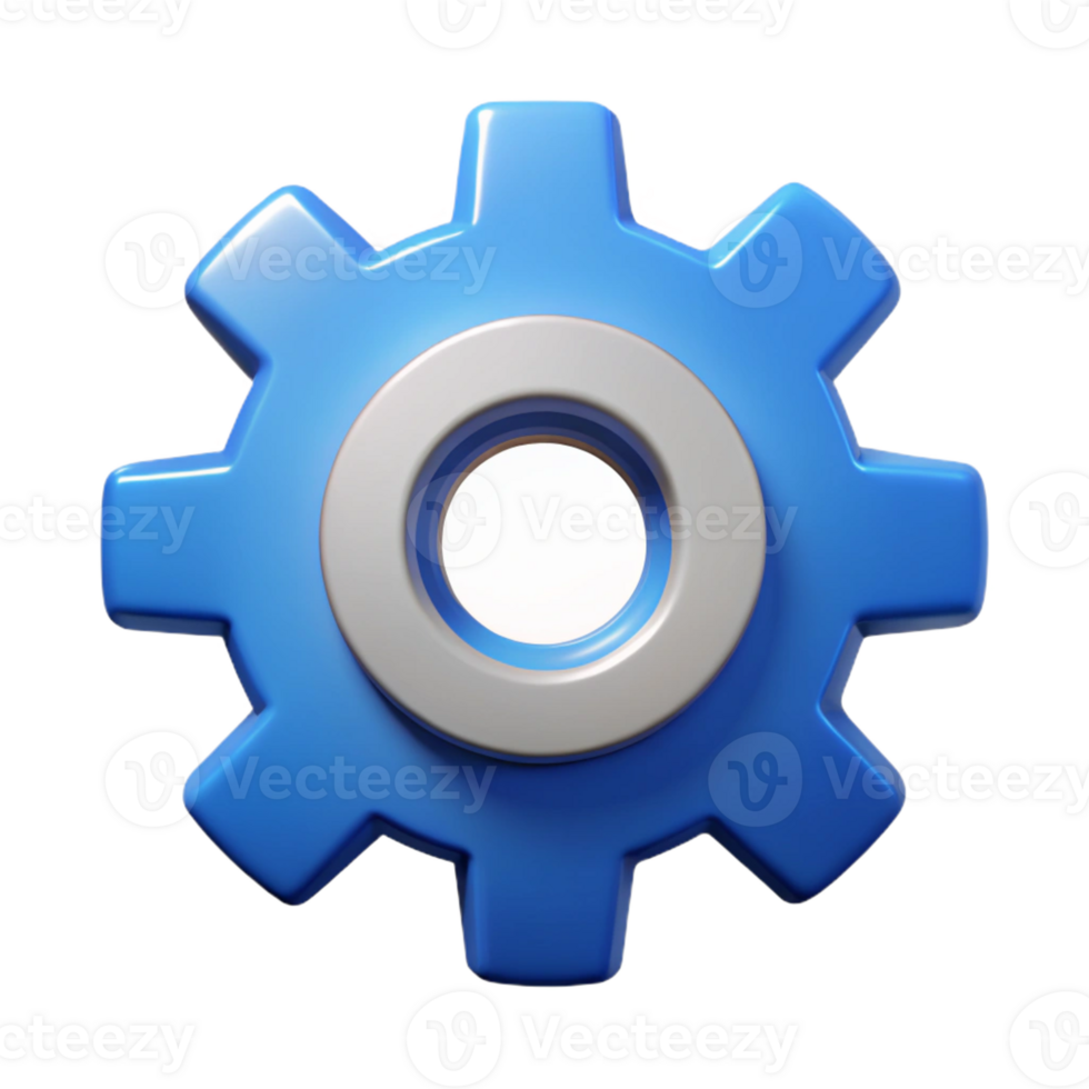 sought-after contemporary Gear icon. Circular, cogs. Scalable, single-weight stroke with Scalable Design. ultra HD png