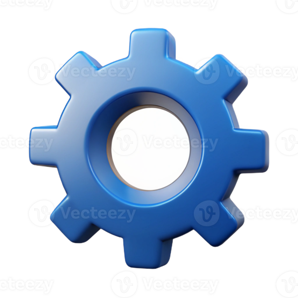 majestic rustic Gear icon with four cogs. Symmetrical, clean lines, solid colors with Scalable Design. premium png
