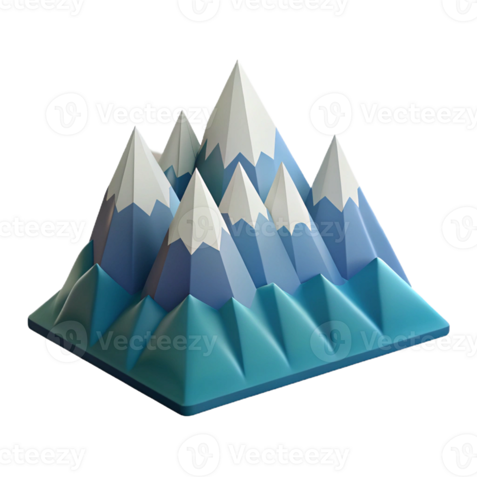 joyful exquisite Scalable geometric mountain range. Flat color, crisp edges, clean lines with Scalable Design. crisp png