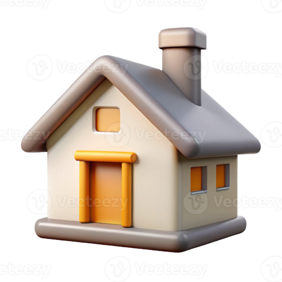 spectacular nostalgic surreal Simple outline of a house with a chimney. Single-weight stroke, crisp edges, with Scalable Design. handcrafted png