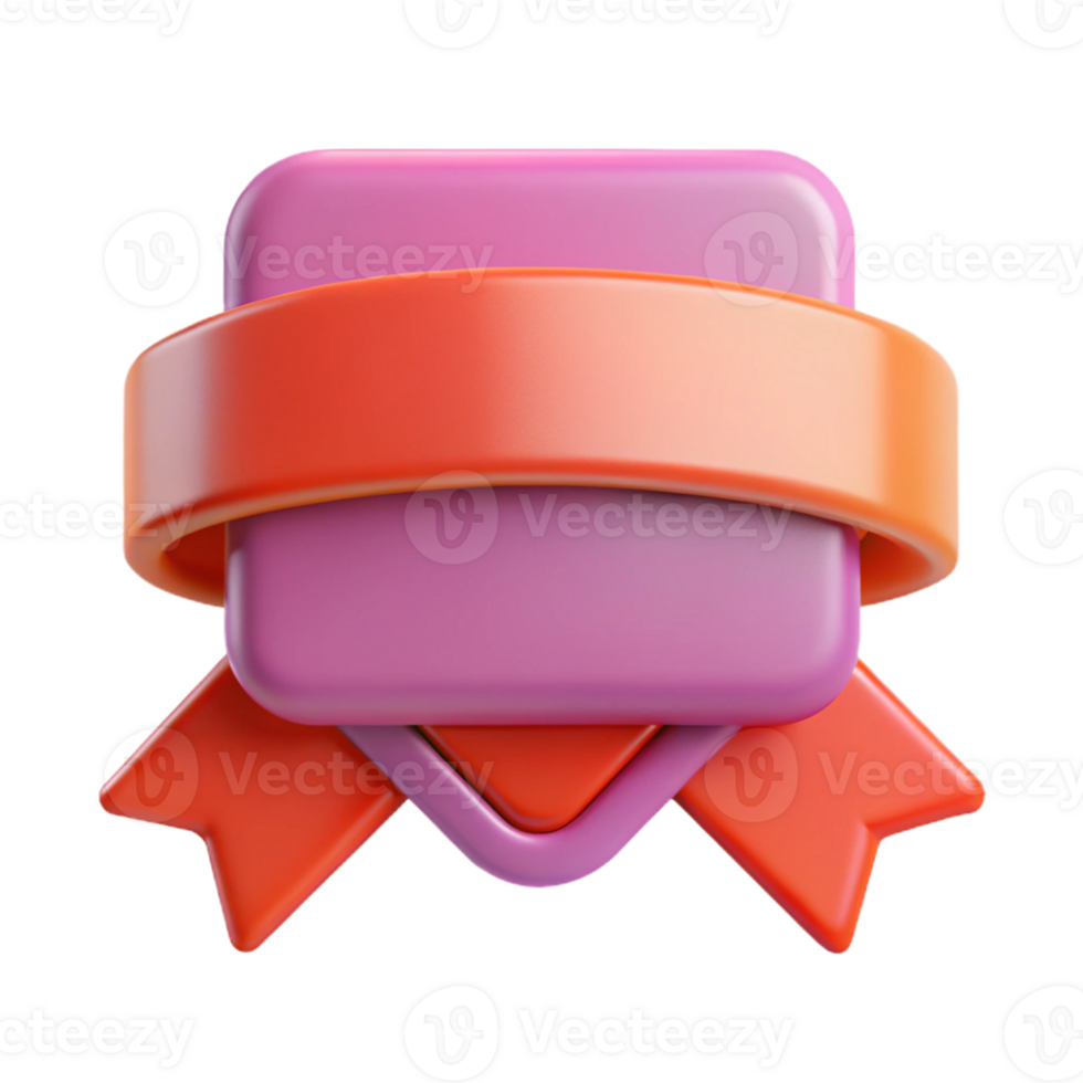 notable creative Ribbon banner badge with text placeholder. Flat color, single-weight stroke, crisp edges with Scalable Design. high resolution png