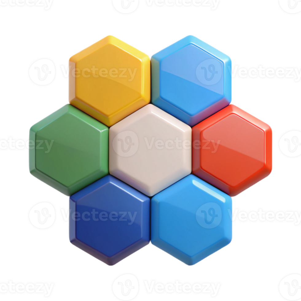 remarkable bohemian Hexagonal infographic with six segments. Flat color, symmetrical, clean lines with Scalable Design. refined png