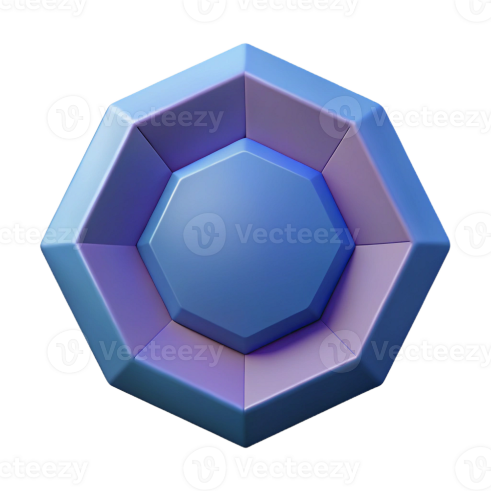 notable futuristic Symmetrical, geometric design of an octagon. Flat color, clean lines with Scalable Design. professional png