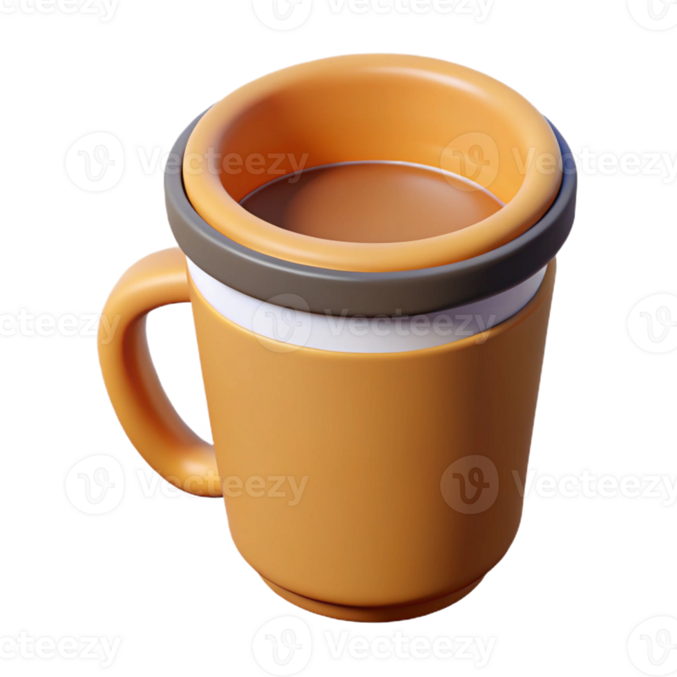 timeless retro Clean lines depicting a simple coffee cup. Flat color. FORMAT with Scalable Design. handcrafted png