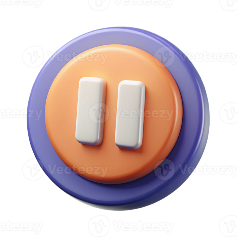 notable creative A symmetrical pause button icon. Crisp edges, single-weight stroke, with Scalable Design. studio quality png