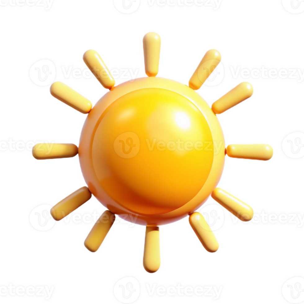romantic wonderful Minimal isometric sun with crisp rays and a yellow color with Scalable Design. exclusive png