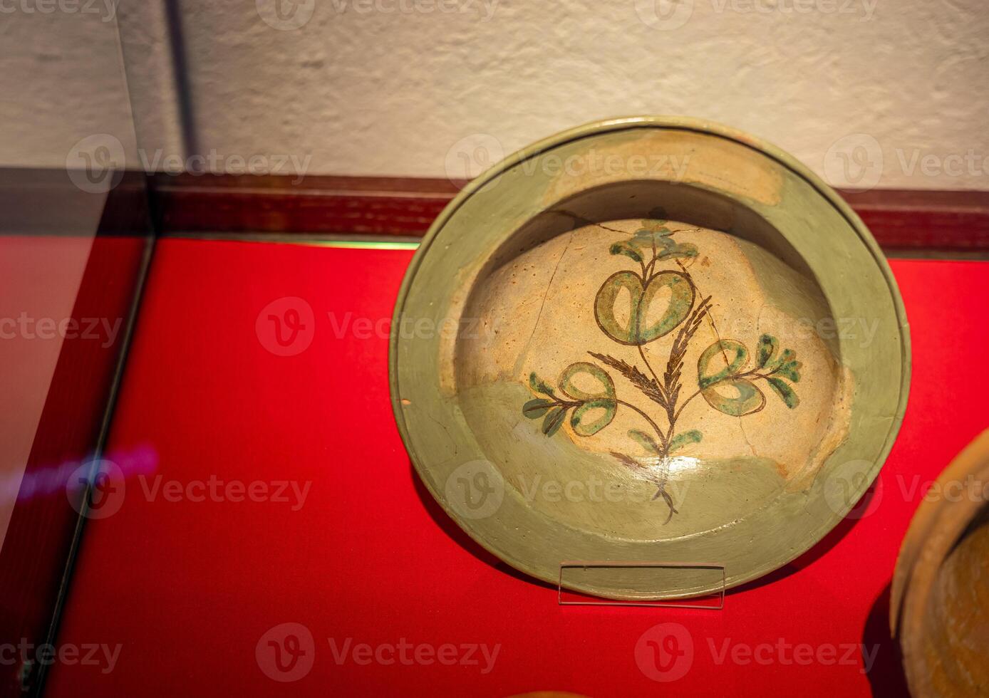 A bowl with a flower design on it photo