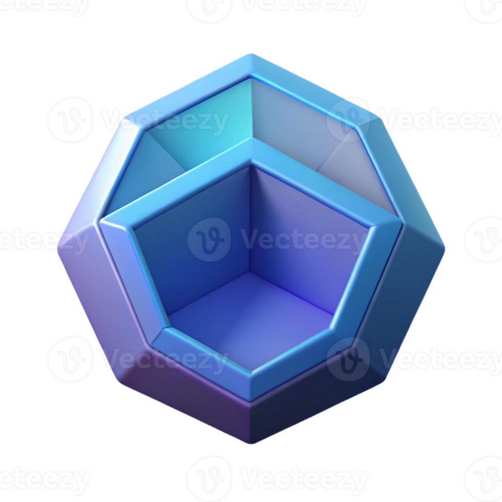 remarkable nordic Isometric drawing of a dodecahedron. Symmetrical, minimal, flat color with Scalable Design. gallery standard png
