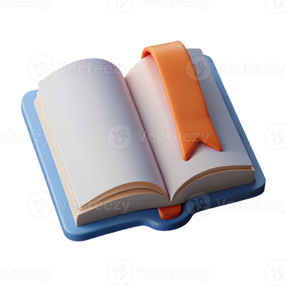 iconic baroque Open book with bookmark. Clean lines, flat color, crisp edges with Scalable Design. genuine png