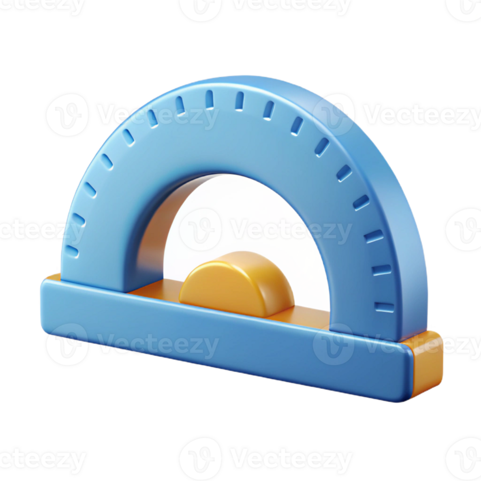timeless vintage Crisp edges design of a protractor. Flat color, minimal, symmetrical with Scalable Design. perfect clarity png