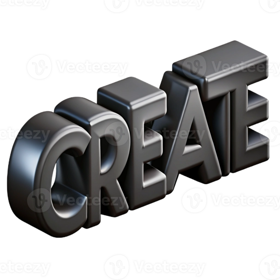 grassetto splendida il parola creare nel un' grassetto, geometrico font. piatto nero con scalabile design. elite png