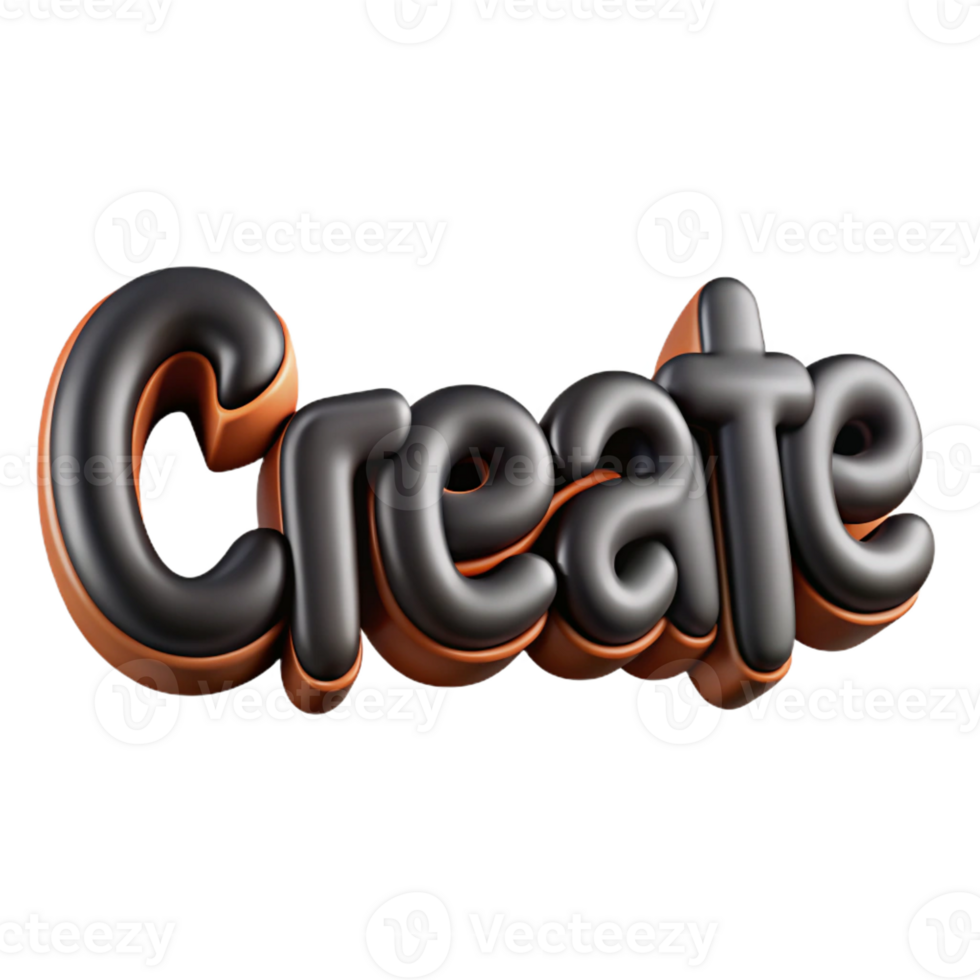 extraordinary whimsical modern The word CREATE in a thin, black, sans-serif font. Minimal, crisp edges with Scalable Design. perfect clarity png