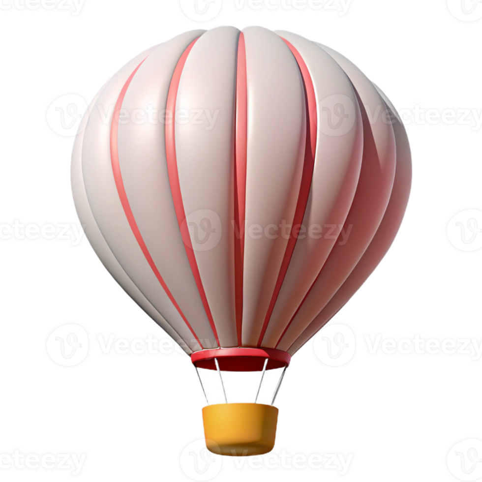 inspired modern Minimal outline of a hot air balloon. Clean lines, sharp edges, with Scalable Design. sharp png