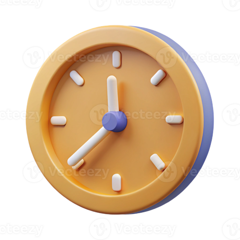 romantico meraviglioso un' orologio viso con semplice ora e minuto mani, piatto colore. croccante bordi, minimo design con scalabile design. originale png