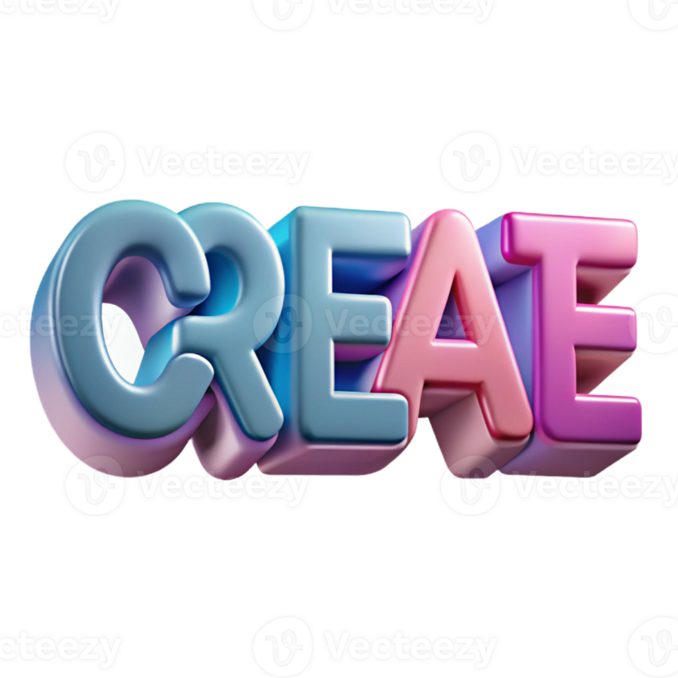 serene calm gothic CREATE in a thin, geometric sans-serif font. Flat color, clean lines with Scalable Design. top-tier png