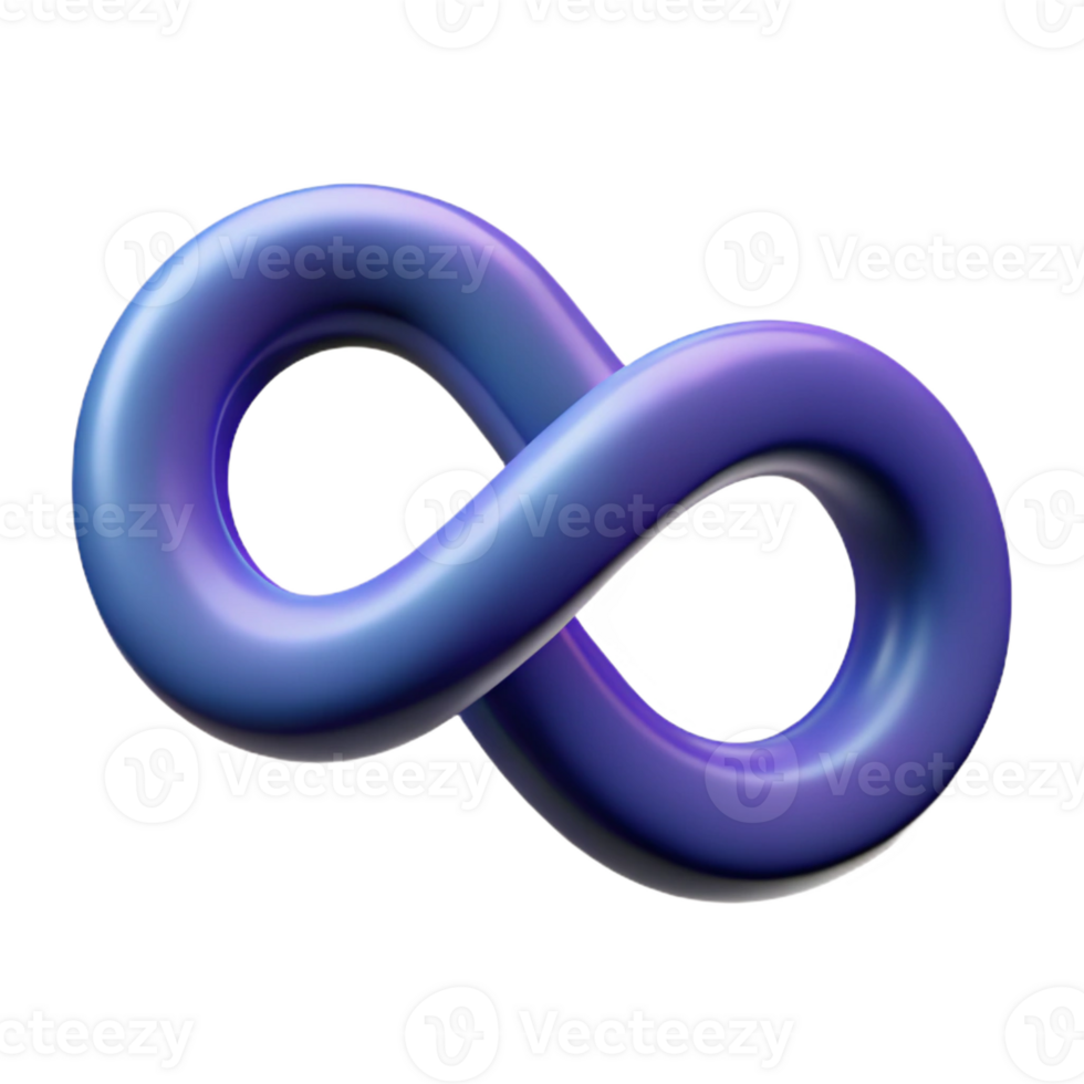 timeless minimalist Abstract symbol of infinity. Single-weight stroke, flat color with Scalable Design. detailed png