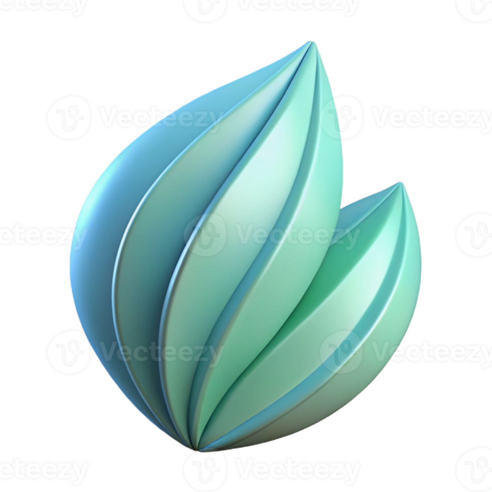 signature elegant Abstract shape resembling a leaf. Clean lines. Flat color. with Scalable Design. original png