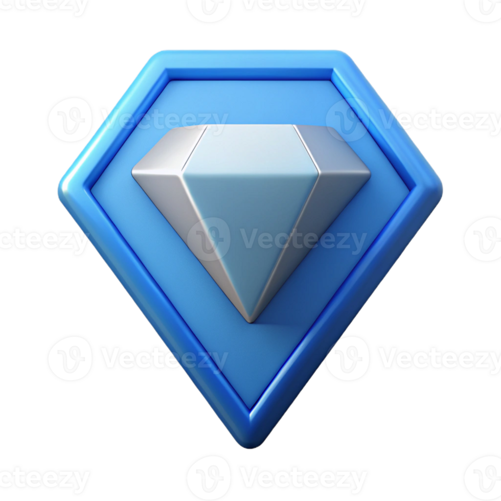 vibrant victorian Diamond badge, split design, flat color, crisp edges, with Scalable Design. ultra HD png