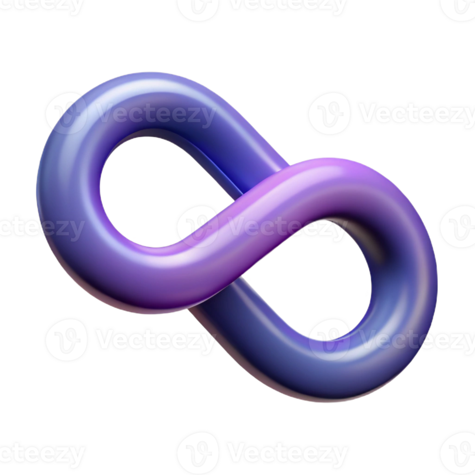 unforgettable geometric Abstract symbol of infinity. Single-weight stroke, flat color with Scalable Design. crisp png