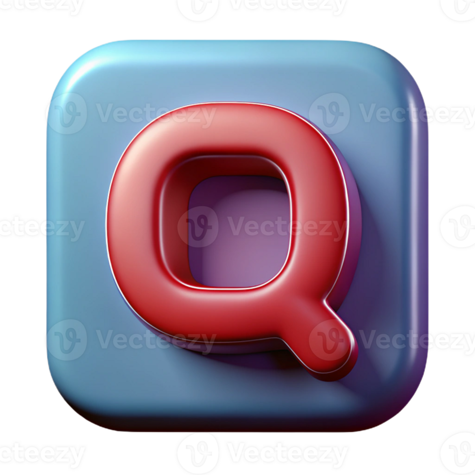 impressive industrial Outlined, square Q shape. Single-weight stroke, crisp edges with Scalable Design. studio quality png