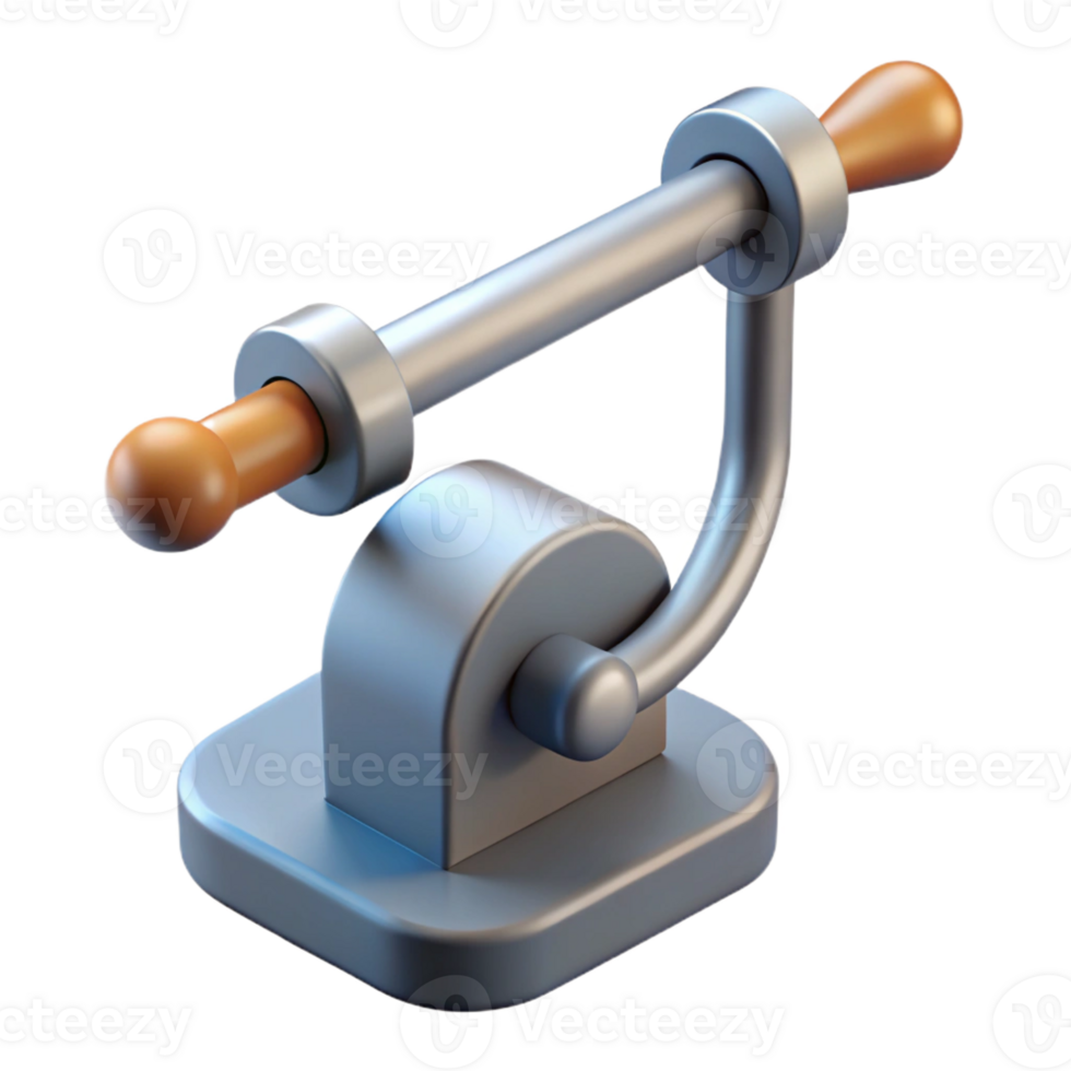 picturesque dynamic elegant Technical illustration of a lever. Minimal, single-weight stroke, with Scalable Design. elite png