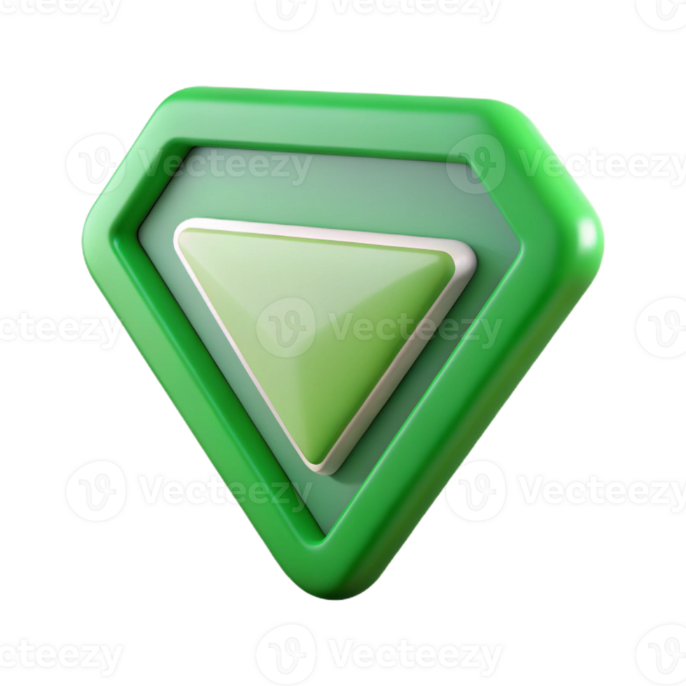 rare traditional Triangular badge, geometric shape, clean lines, flat green color, with Scalable Design. elite png