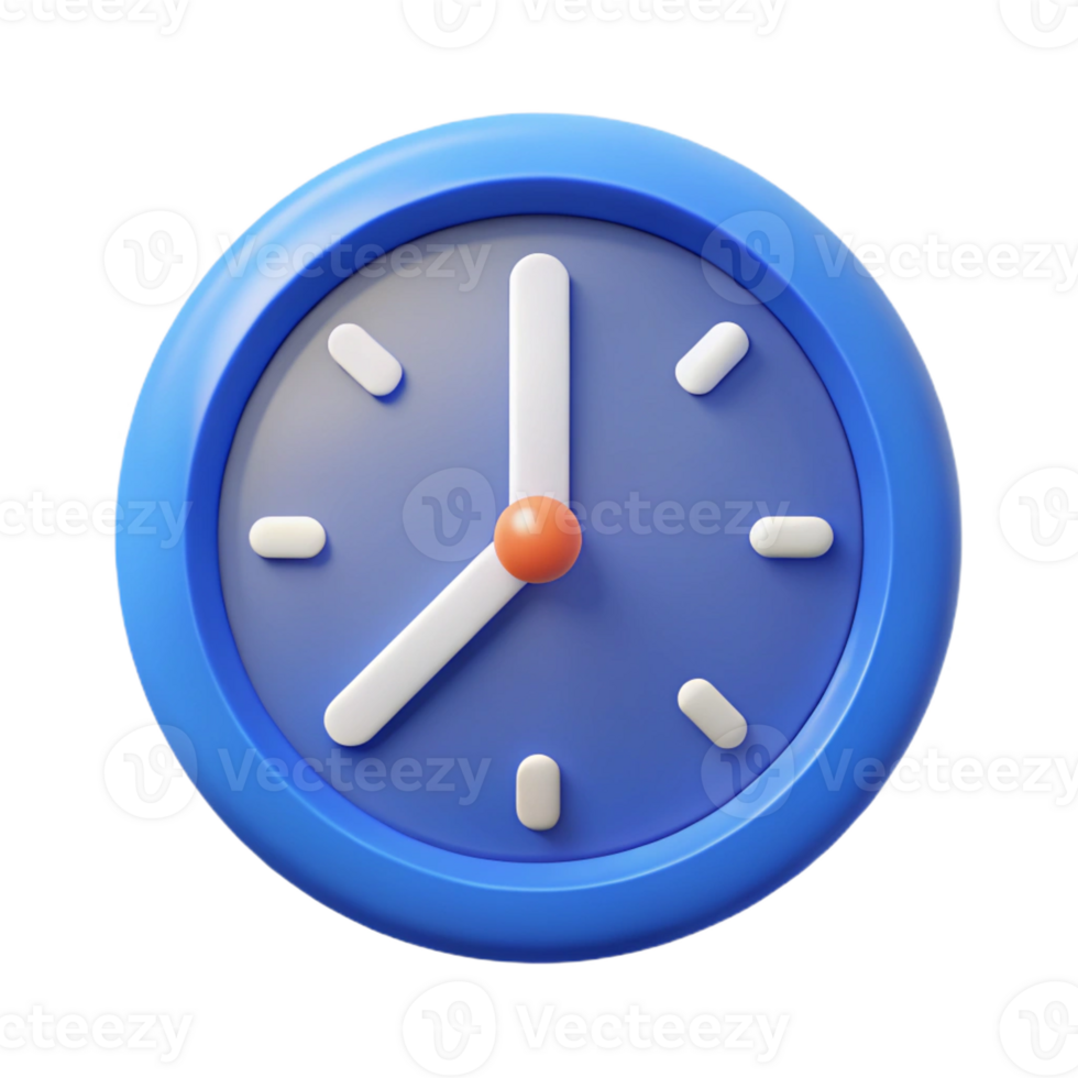 spectacular futuristic Clock icon. Circular face, hour and minute hands. Clean lines with Scalable Design. refined png
