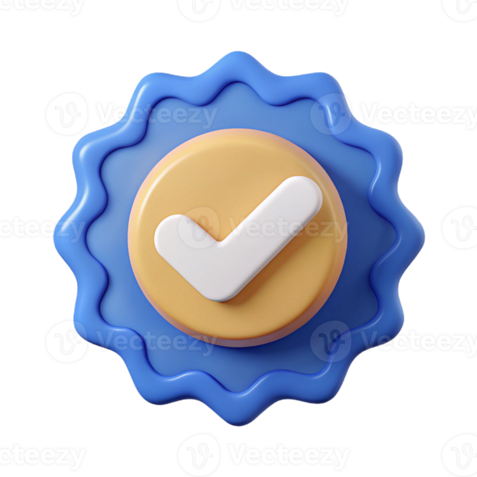 mesmerizing art deco Circular badge with a checkmark. Crisp edges, flat color, minimal with Scalable Design. authentic png