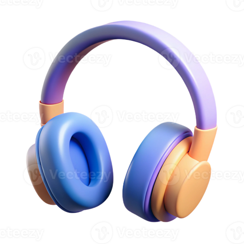 captivating peaceful modern Minimal monoline headphone. Single-weight stroke, clean lines, flat color with Scalable Design. sharp png